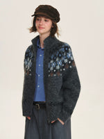 Vintage Fair Isle Zip Cardigan