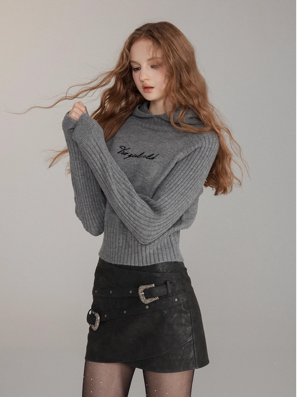 Hooded Rib-Knit Wool Pullover