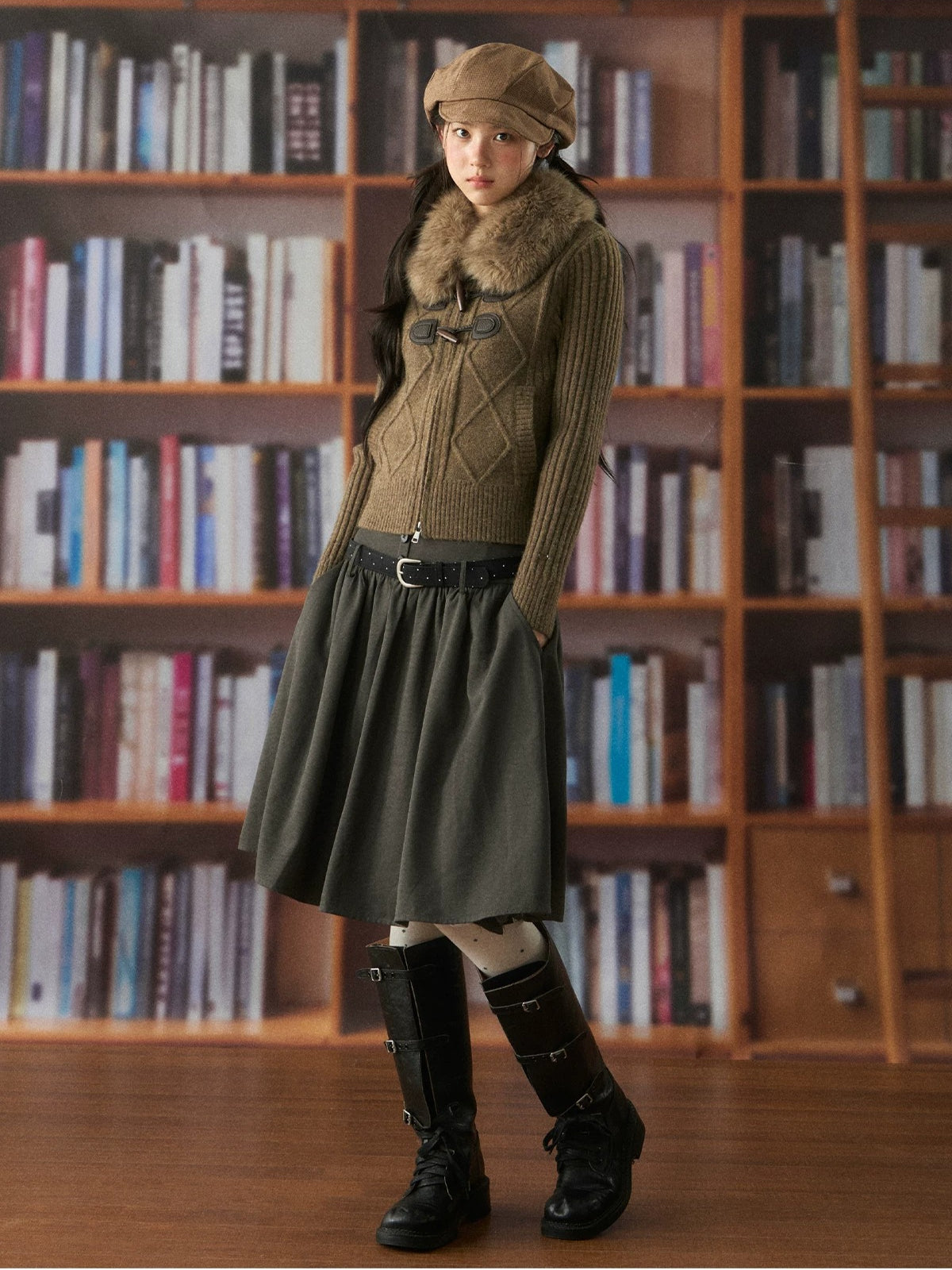 Vintage High Waist A Line Skirt