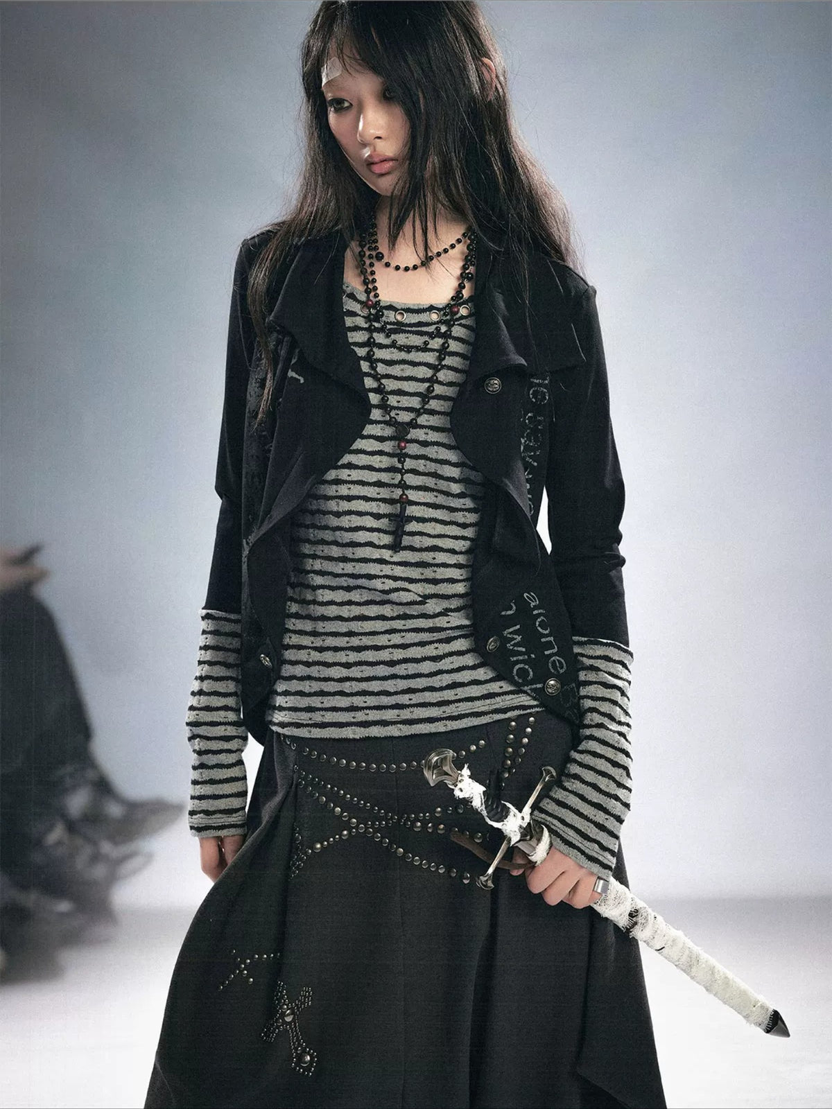 Punk Layered Knit Top