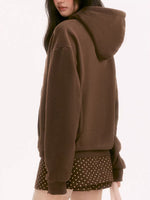 Brown Rhinestone Letter Hoodie