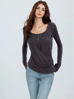 Layered V-Neck Blend Top