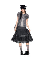 Ruffle Layered Midi Skirt