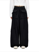 Drawstring Wide Leg Pants