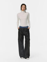 Midnight Straight Leather Pants