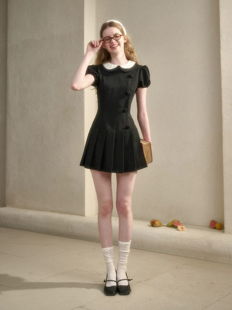 Peter Pan Pleated Dress