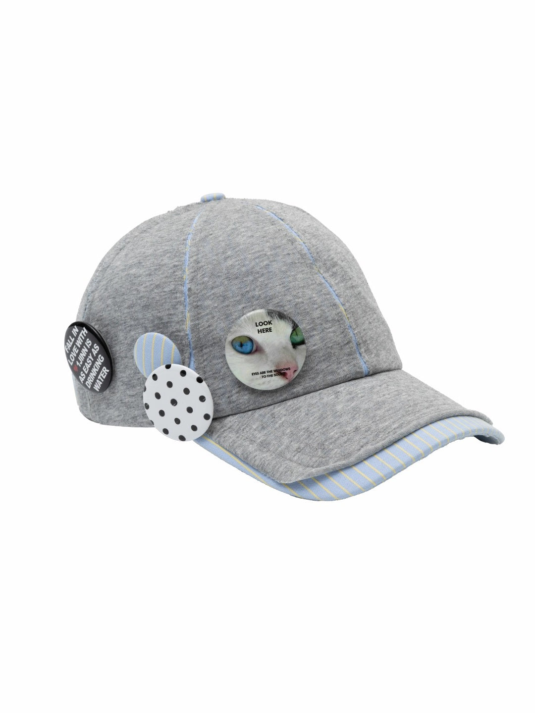 Plaid-Panel Badge Baseball Cap