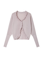 Ruffle Batwing Sleeve Cardigan