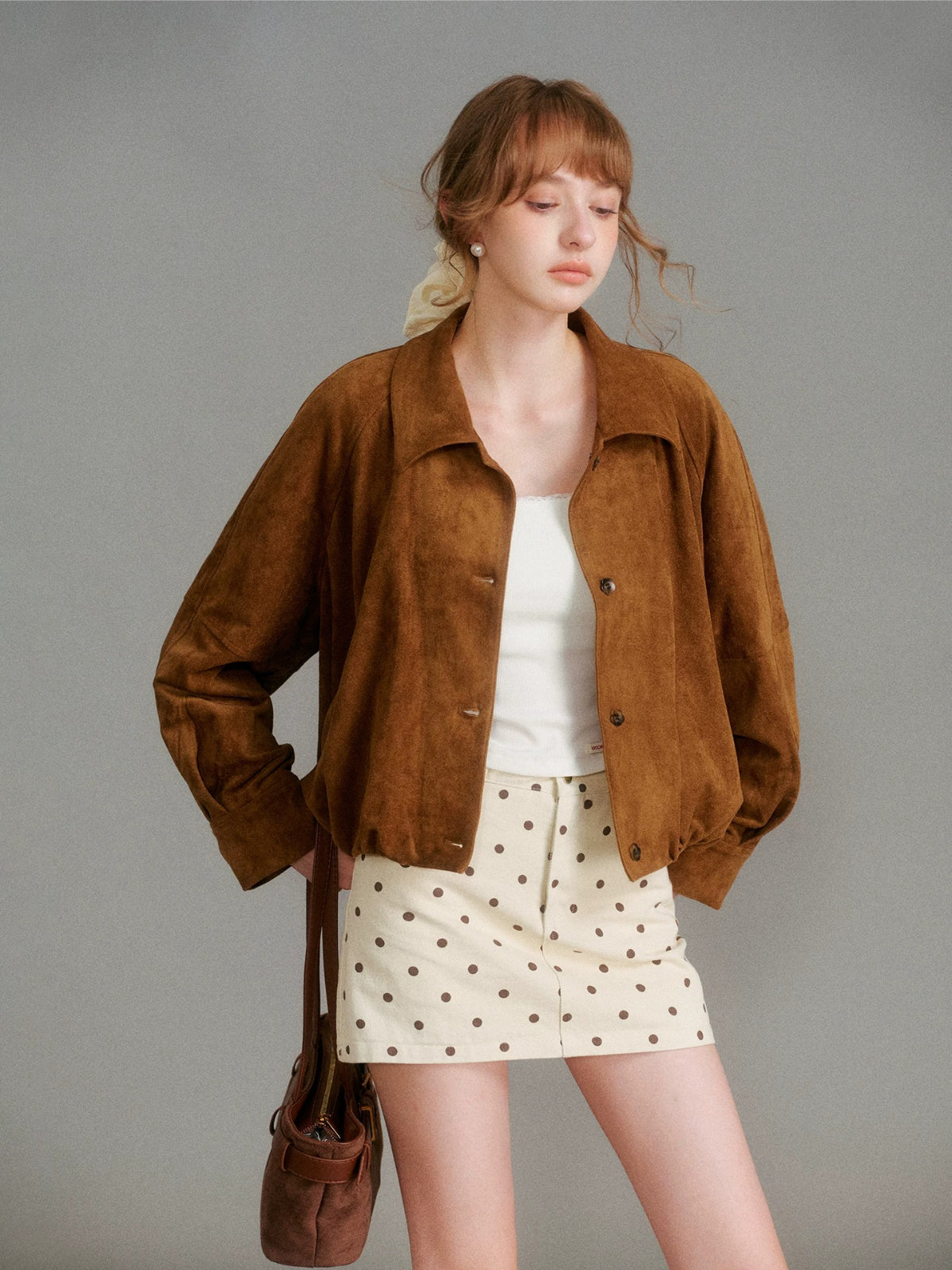 Suede Button Jacket