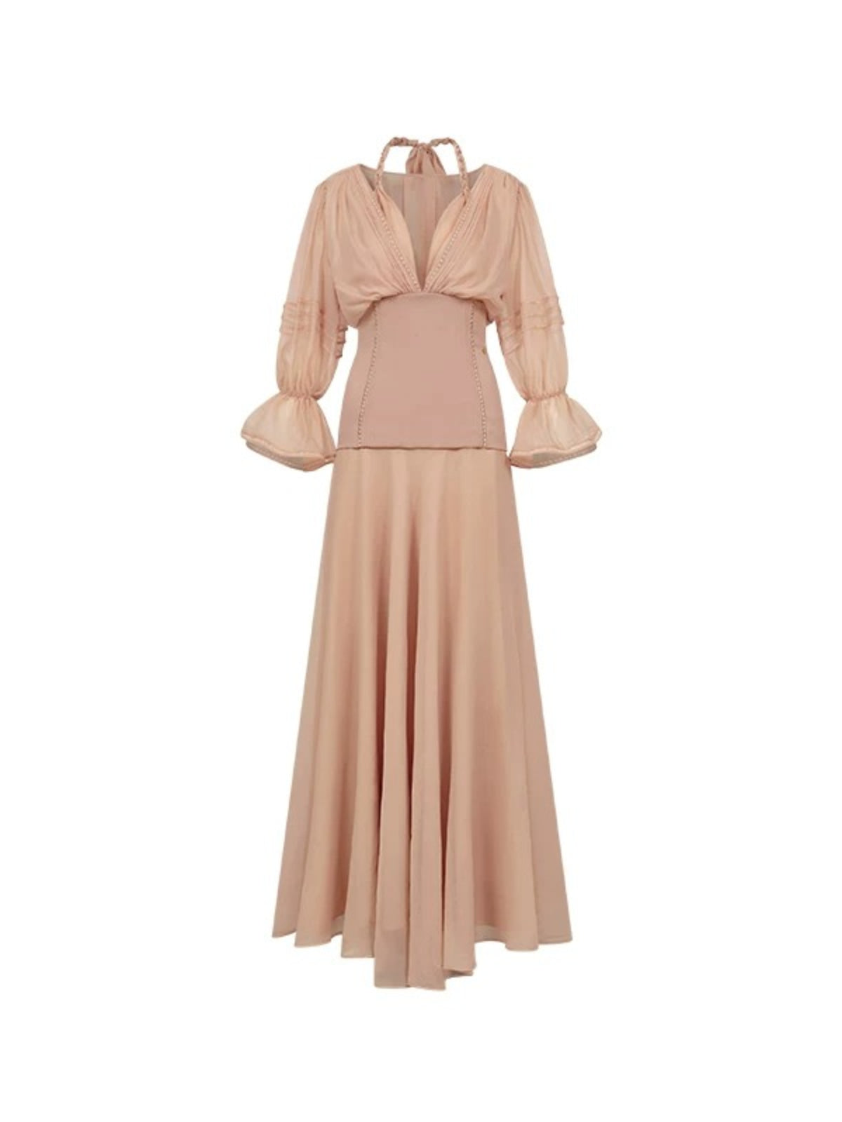 Rope Detail V Neck Shirt Dress