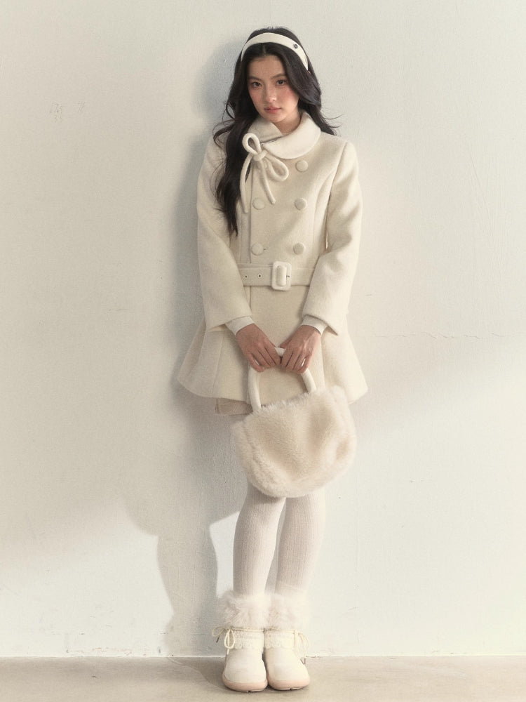 Double-Breasted Belted Coat