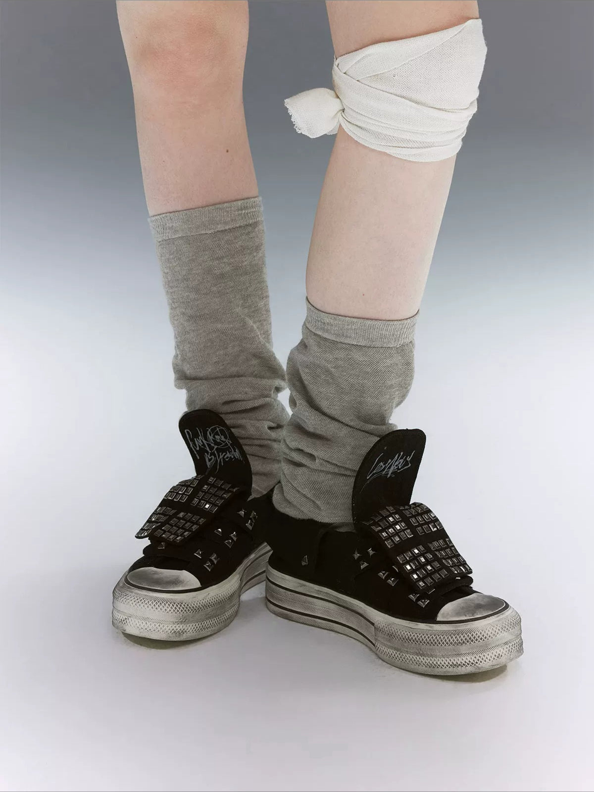Studded Canvas Sneakers