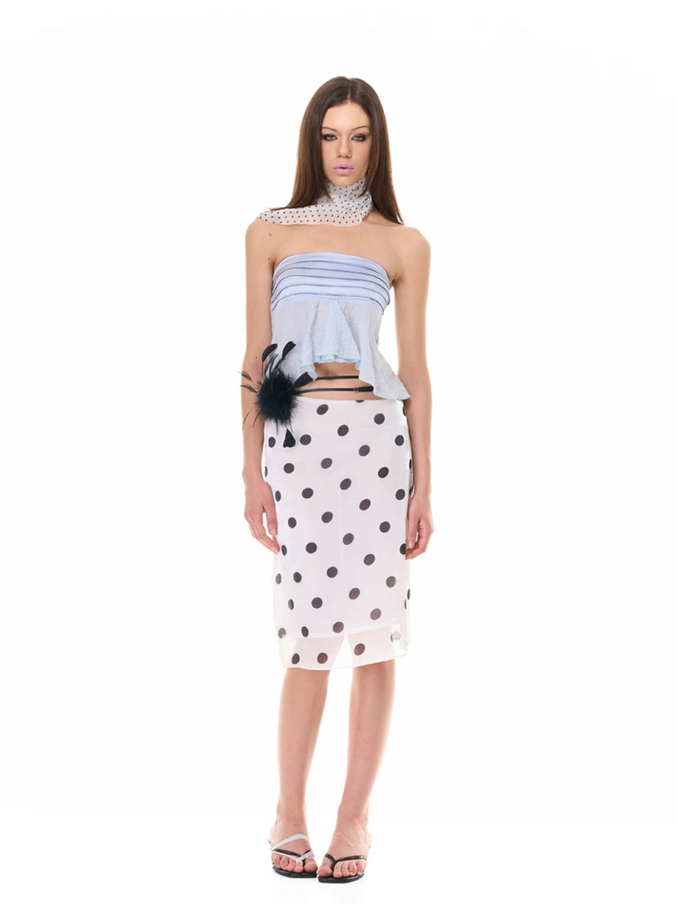 Pleated Organza Two-Piece Set