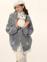 Embroidered Cable Knit Jacket