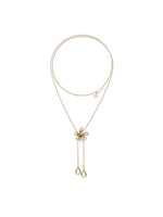 Metal Floral Snake Chain Necklace