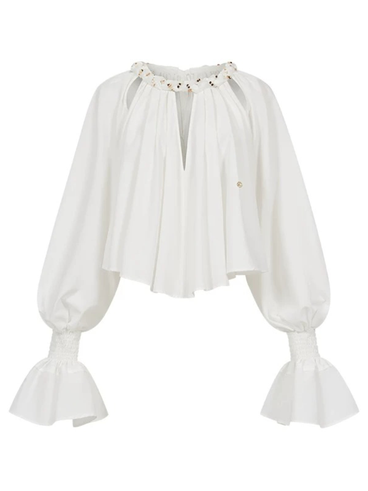 Rope Detail Flared Sleeve Blouse