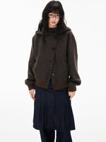 Academy Button Cropped Hoodie