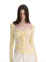 Layered Contrast Knit Top