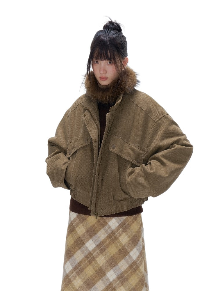 Wool-Cotton Lined Utility Jacket