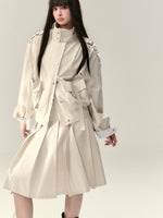 Plaid Patchwork Oversized Large Pockets Jacket