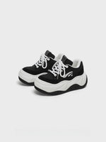Black Wave Platform Sneakers