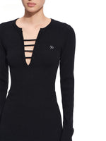 Trace Wool Blend Bodycon Dress