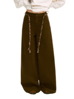 Vintage Brown Wide-Leg Pants