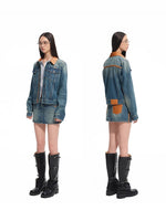 Vintage Blue Plateau Patchwork Jacket