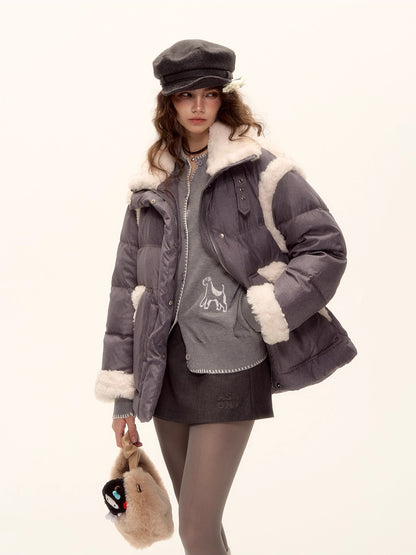 Sherpa Panel Down Jacket