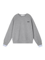 Plaid Trim Sweatshirt Set