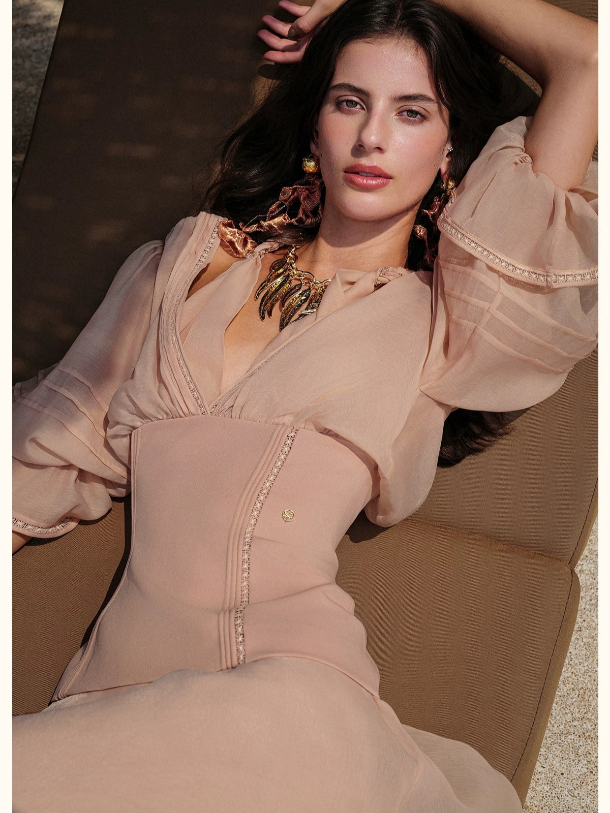 Rope Detail V Neck Shirt Dress