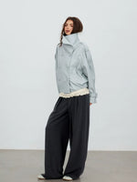 Shawl-Lapel Double-Breasted Jacket