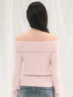 Off Shoulder Knit Sweater