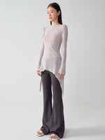 Cooling Modal Low-Waist Flared Wide-Leg Pants
