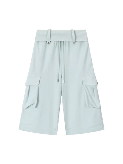 Waffle Cargo Cropped Pants