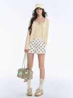 Lace V-Neck Knit Cardigan Set