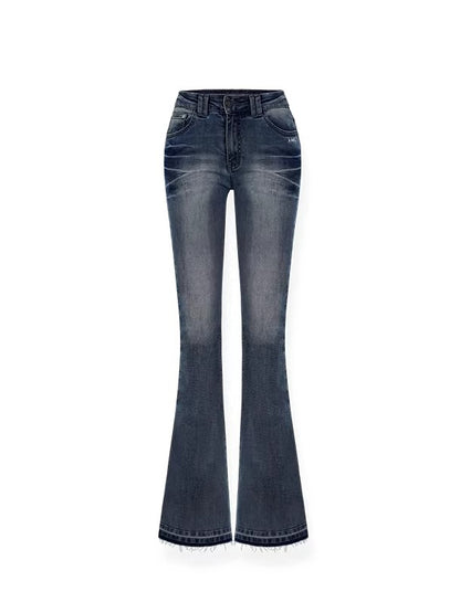 +5CM N1 Washed Skinny Bootcut Jeans