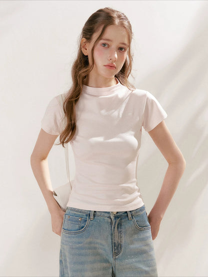 Slim Mock Neck T-shirt