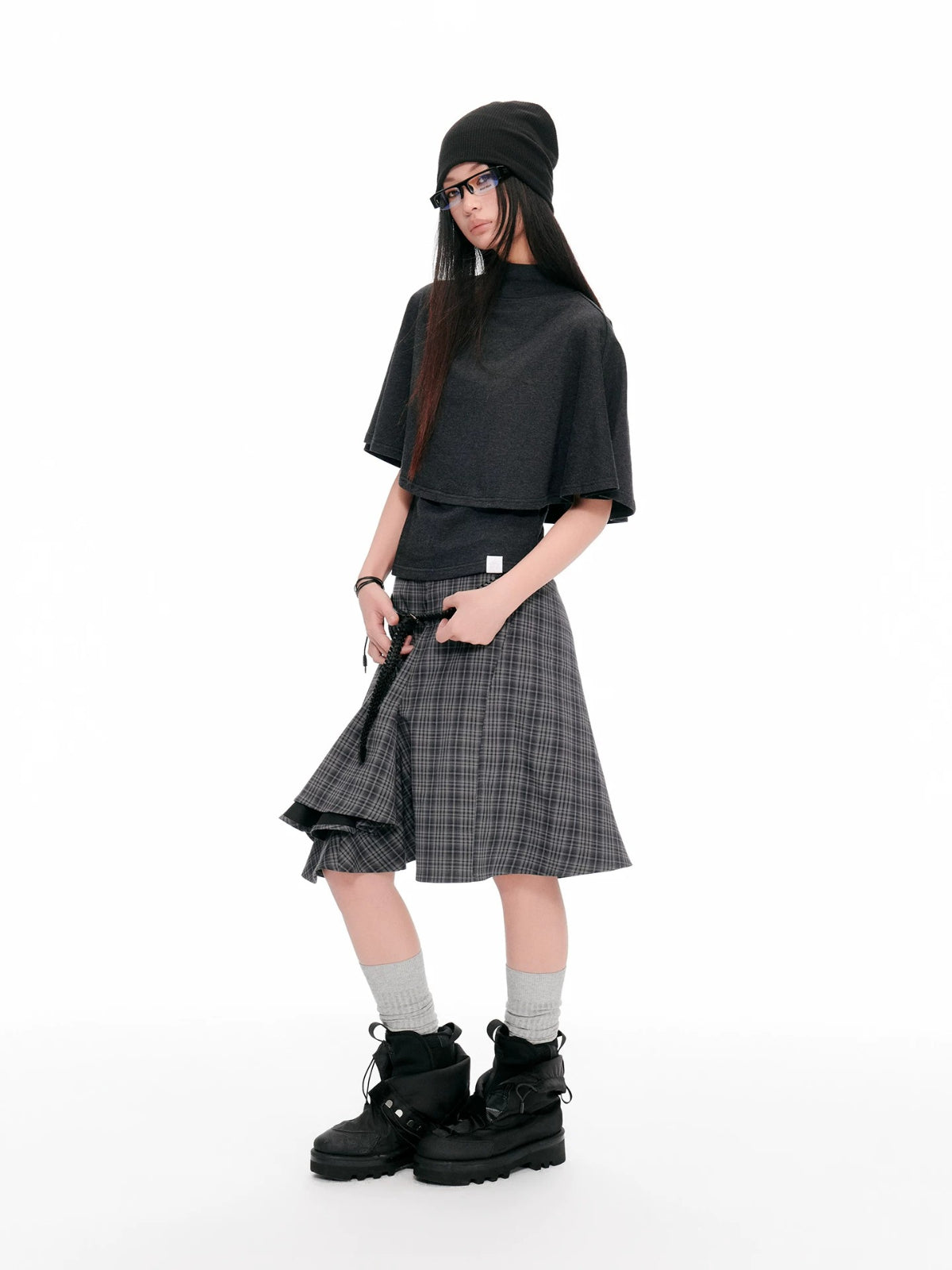 Korean Cape Layered T-Shirt