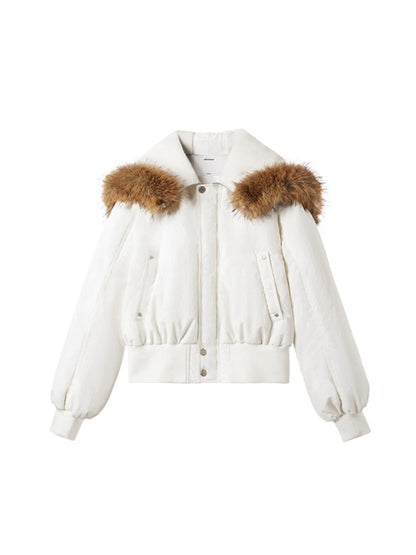 Polar Eco-Faux Fox Fur Down Jacket