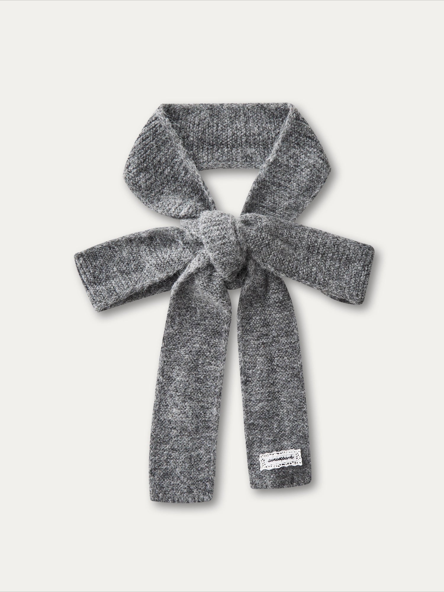 Retro Knit Ribbon Scarf