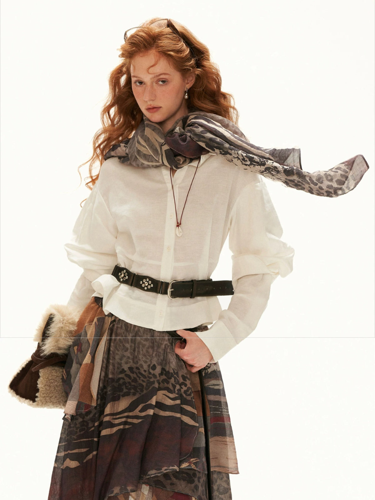 Leopard Print Tencel Scarf Wrap