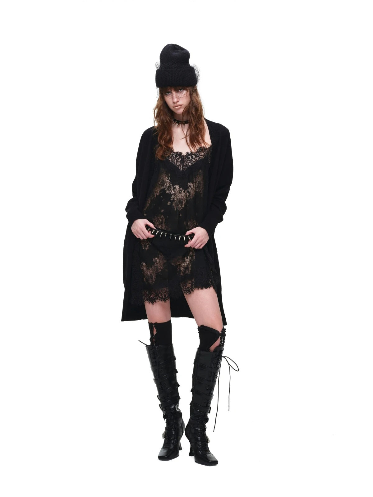Burnout Sheer Long Cardigan