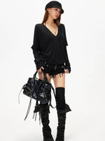 Oversized V Neck Tee