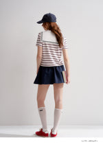 Sailor Collar Striped T-shirt