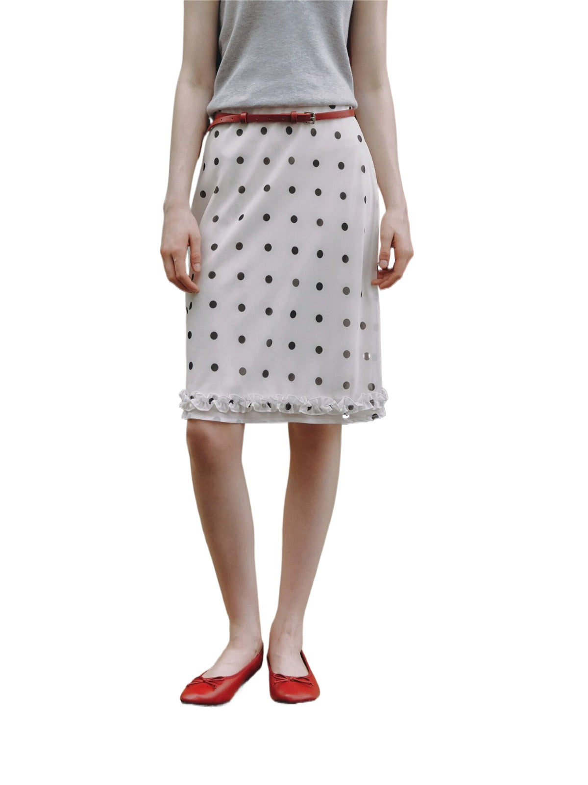 Polka Dot Midi Skirt