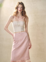 Embroidered Wool Hollow Cardigan & Tank Top Set