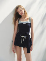 Color-Blocked Lyocell Bubble Skirt