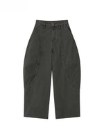 Army Green Wide-Leg Pants
