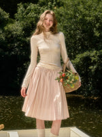 Pleated Floral Skirt